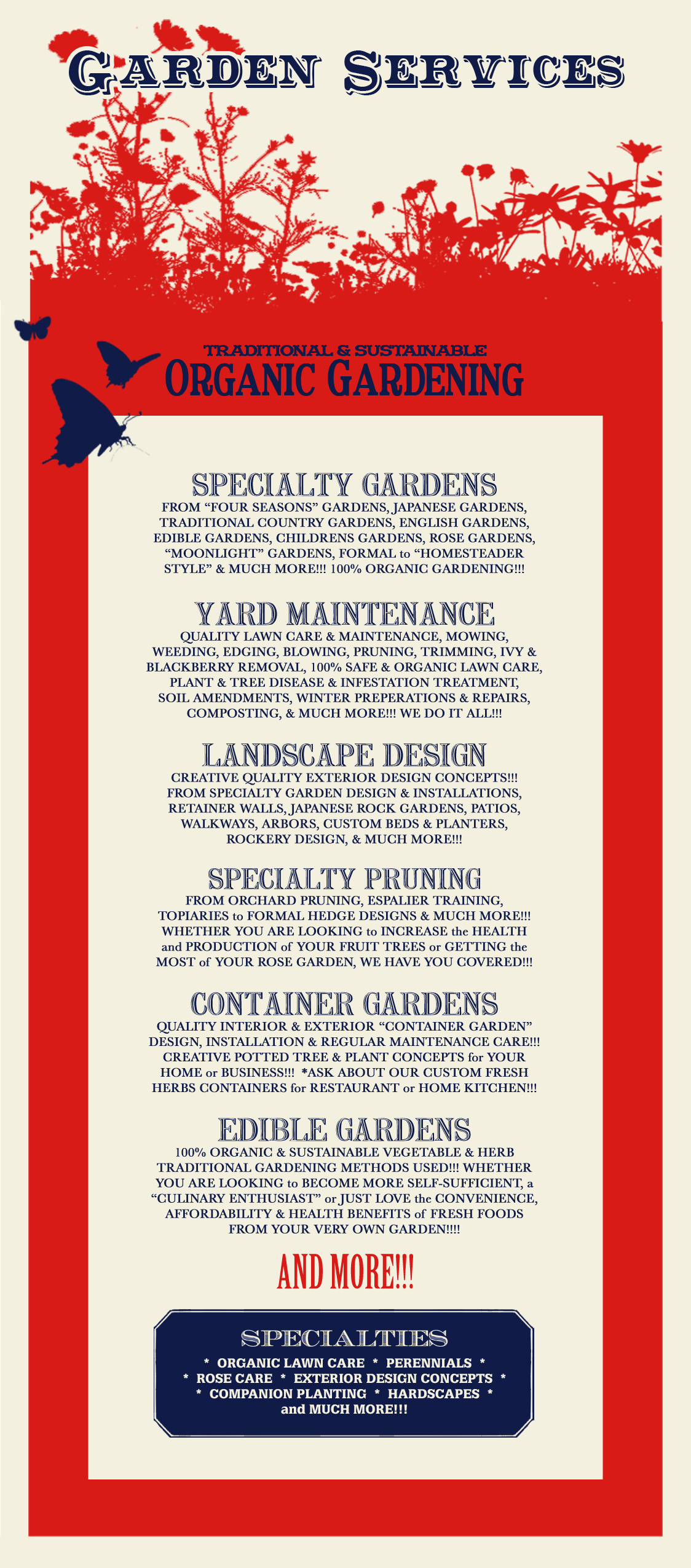 **ONE STOP HOMESTEADER GARDEN SERVICE REDO